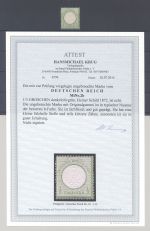 Dt. Reich Mi.Nr. 2b, 1-3 Groschen kl. Brustschild ungebraucht *, FA BPP