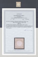 Dt. Reich Mi. Nr. 11, 18 Kreuzer kl. Brustschild ungebraucht * FA BPP