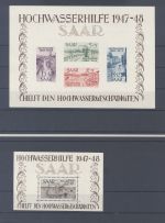 Saarland Block 1-2, Hochwasserblockpaar 1948 **