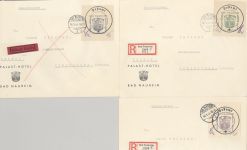 Dt. Lokalpost Bad Nauheim Michel Nummer 4-8 auf 5 Briefen