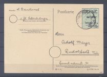 Dt. Lokalpost Eckartsberga Michel Nummer 1 auf Karte, geprüft