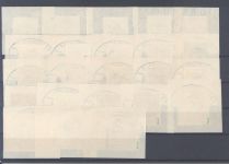 Dt. Lokalpost Fredersdorf Mi.Nr. 1-23, Freimarken 1945 auf Briefstücken