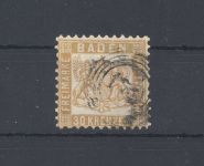 Baden Michel Nummer 22b, 30 Kreuzer 1862 gestempelt, geprüft