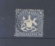 Württemberg Michel Nummer 20y, 18 Kreuzer 1861 gestempelt, gp. BPP
