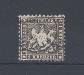 Württemberg Michel Nummer 21, 1 Kreuzer 1862 gestempelt, gp BPP