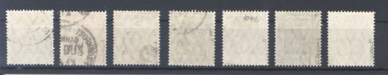 Dt. Reich, gestempelter Posten Farben Michel Nr. 102-04, geprüft