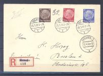 Memel, R - Brief mit Hindenburg MiF aus Schillkojen nach Breslau