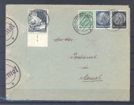 Memel, Brief 1939 aus Berlin an das Postamt in Memel mit Etiketten
