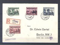 Memel, R - Brief mit Lokalausgabe Michel Nummer I-IV Schillkojen