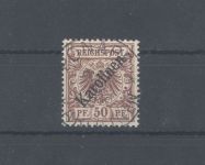 Dt. Kolonien Karolinen Michel Nummer 6 I, 50 Pfg. gestempelt, FA BPP