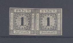Baden Mi.Nr. 5, 1 Kreuzer 1853 als ungebrauchtes * Paar, FA BPP