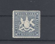 Württemberg Michel Nummer 35b, 7 Kreuzer 1868 ungebraucht * FA BPP