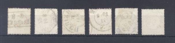 Dt. Reich Michel Nummer 1-6, Groschen kl. Brustschild gestempelt