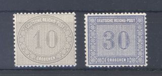 Dt. Reich Michel Nummer 12-13, Innendienst ungebraucht *, geprüft