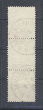 Dt. Reich Michel Nummer 22, 5 Groschen im gestempelten Dreierstreifen