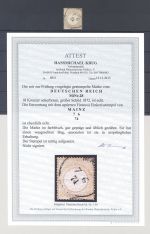 Dt. Reich Michel Nummer 28, 18 Kreuzer 1872 gestempelt, FA BPP