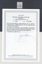 Dt. Reich Michel Nummer 87 I d, 20 Pfg. Germania **, FA BPP