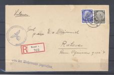 Memel, R - Brief mit "von der Wehrmacht zugelassen" nach Rietavas