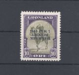 Grönland Michel Nummer 20 K 10 Öre kopfstehender Aufdruck ** FA BPP