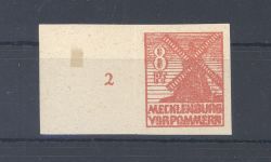 SBZ Michel Nummer 34yb, 8 Pfg. Freimarke 1946 **, geprüft BPP