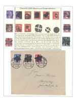 SBZ, sächsische Schwärzungen, 2 Blätter mit interessantem Bestand