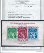 Berlin Block 1 mit SoSt Maikundgebung, einwandfrei, FA Schlegel BPP