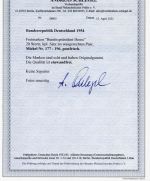 Bund Heuss I, Mi 177-196 ** Paar-Satz einwandfrei, mit FA Schlegel BPP