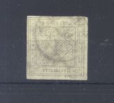 Württemberg Michel Nummer 1yb, 1 Kreuzer gestempelt, geprüft BPP