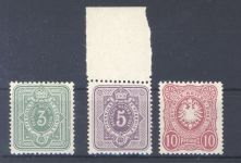 Dt. Reich Michel Nummer 39-41 I aus Adler-Krone 1875-79 **, geprüft