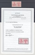 Dt. Reich Germania Zusammendruck K 3 F, 40 Pfg. Germania **, FA BPP