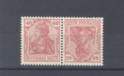 Dt. Reich Germania Zusammendruck K 3 F, 40 Pfg. Germania **, FA BPP