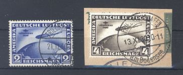 Dt. Reich Michel Nummer 438-39x, Südamerikafahrt gestempelt, gp. BPP