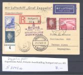Dt. Reich, Zeppelin Karte Argentinienfahrt mit Mi.Nr. 455, 1 RM MiF