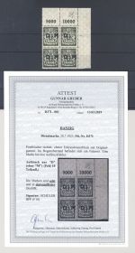 Danzig Dienst Michel Nummer 37 AF V, 100 Mark ** Viererblock, FA BPP