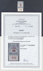 Danzig Porto Michel Nr. 41 F interessanter Aufdruckfehler **, FA BPP