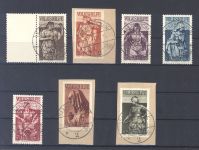 Saargebiet Michel Nummer 171/77, Volkshilfe 1934 gestempelt, gp. BPP