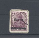 Saargebiet Sarre Ausgaben Michel Nummer 14 a I M gestempelt, FA BPP