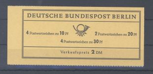 Berlin Markenheftchen Brandenburger Tor 1966 mit Plattenfehler I **