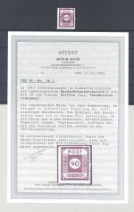 SBZ Michel Nummer 50a L, 40 Pfg. Seiffen ungebraucht (*), FA BPP