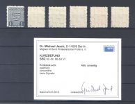 SBZ Michel Nummer 66-71 X A, Postmeistertrennung 1945 **, gp. BPP