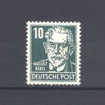 DDR Michel Nr. 330 vb YI, 10 Pfg. 1952-53 ungebraucht *, FA Mayer VP