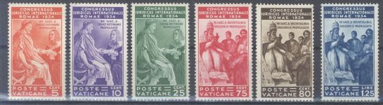 Vatikan Michel Nummer 45-50, Juristenkongress 1935 **/*