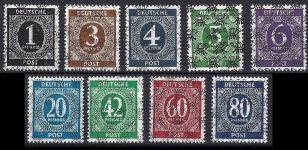 Bizone Mi I-IX - II ** , jede Marke geprüft Schlegel BPP