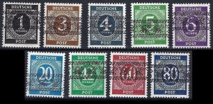 Bizone Mi I - IX / I komplett **, jede Marke gepr. Schlegel BPP