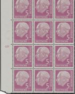 Bund Mi 179y (12) W OR, mit DZ 8+L, einwandfrei, ME 900€, Schlegel BPP