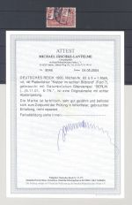 Dt. Reich Michel Nummer 63a II, 1 Mark 1900 PF II gestempelt, FA BPP