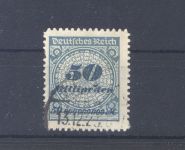 Dt. Reich Michel. Nr. 330B, 50 Mrd. Zähnung B gestempelt, geprüft BPP