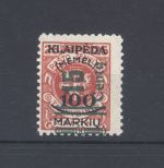 Memel Michel Nummer 231 III, 15 C. Lit. Bes. 1923 **, FA BPP