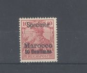 Deutsche Post Marokko Michel Nr. 9 SP, 10 Pfg. ungebraucht * Specimen