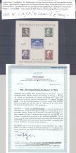 SBZ Block 3 A YZ, Block 3 A mit großer Wasserzeichenrarität (*), FA VP